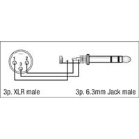 DAP FLA28 XLR male naar Stereo jack male adapter - thumbnail