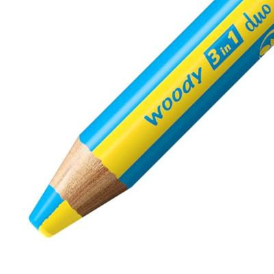 STABILO woody 3 in 1 duo - multitalent kleurpotlood - set 10 st. + puntenslijper STABILO woody 3 in 1 duo - multitalent kleurpotlood - set 10 st. + puntenslijper