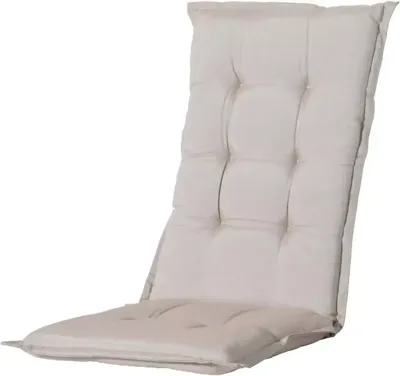 Madison stoelkussen met hoge rug panama 123x50 cm lichtbeige