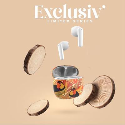 Draadloze oordopjes - T'nb - Exclusiv' - TOUCAN - Inclusief oplaadcase - Bluetooth - Batterijduur van 12 uur - Geel/Oranje