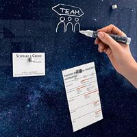 Sigel Artverum Galaxy GL283 Glazen magneetbord (b x h) 60 cm x 40 cm Blauw - thumbnail