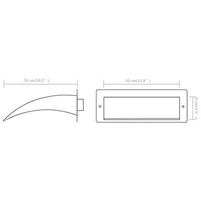 Zwembadfontijn 30x9x26 cm roestvrij staal zilverkleurig Zwembadfontijn 30x9x26 cm roestvrij staal zilverkleurig