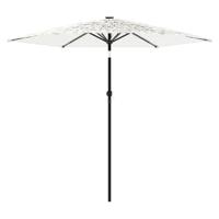 VidaXL Parasol met stalen paal 223x223x213 cm wit - thumbnail