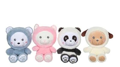 Hoody Pets beer knuffel - GIPSY TOYS - Blauw, 24 cm