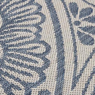 VidaXL Buitenkleed met patroon platgeweven 80x250 cm blauw