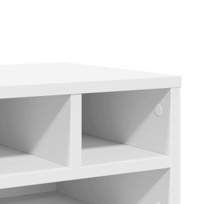 VidaXL Printerkastje 40x32x22,5 cm bewerkt hout wit VidaXL Printerkastje 40x32x22,5 cm bewerkt hout wit