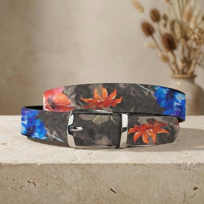 Grey Velour Flora (Riem) Lureaux - Nette Riemen Voor Heren