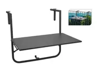 Balkontafel mat donker grijs - thumbnail