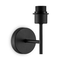 Zwart Moderne Wandlamp - Metalen Muurlamp - Met E27 Lampvoet - 10 x 12 x 18 (BxDxH) - Voor hal en slaapkamer - voor Lampenkap met Doorsnede max.20cm - thumbnail