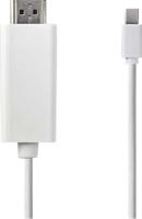 Videokabel - DisplayPort / HDMI - Mini DisplayPort (M) naar HDMI (M) - 2 m - wit - rond - thumbnail