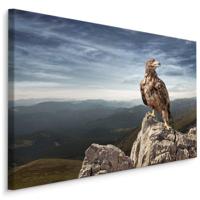 Schilderij - Adelaar op de top van de Berg, Premium Print - thumbnail
