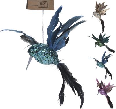 5 stuks! Vogel hangdeco 23 cm 4 assorti Nampook - Nampook 5 stuks! Vogel hangdeco 23 cm 4 assorti Nampook - Nampook