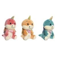 Knuffel DKD Home Decor Geel Oranje Munt Polyester Kinderen 19 x 20 x 28 cm (3 Stuks) - thumbnail