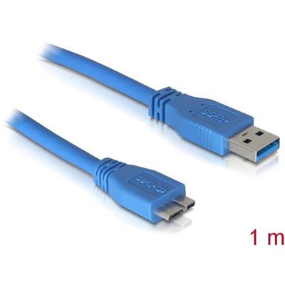 Delock 82531 Kabel USB 3.0 type-A male > USB 3.0 type Micro-B male 1 m blauw