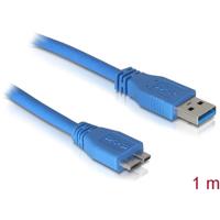 Delock 82531 Kabel USB 3.0 type-A male > USB 3.0 type Micro-B male 1 m blauw - thumbnail