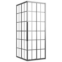 VidaXL Douchecabine 80x70x180 cm mat esg zwart - thumbnail