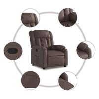 Fauteuil verstelbaar kunstleer bruin - thumbnail