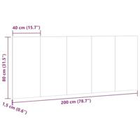 Hoofdeinde 200x1,5x80 cm bewerkt hout oud houtkleurig - thumbnail