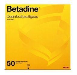 Betadine Desinfectie Zalfgaas 10x10cm Betadine Desinfectie Zalfgaas 10x10cm