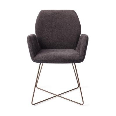 Jesper Home Eetkamerstoel 'Misaki' Cross Rose, kleur Almost Black