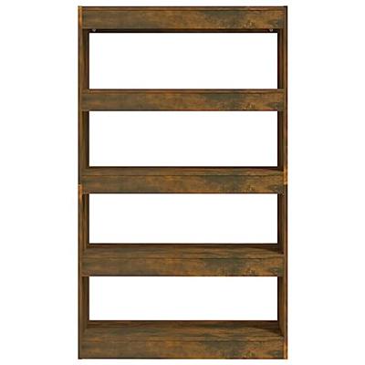 Boekenkast/kamerscherm 80x30x135 cm spaanplaat gerookt eiken