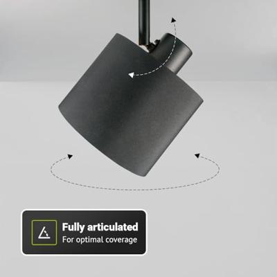 Jimmy LED Plafondspot - 4 spots - Kantelbaar - Draaibaar - Zwart/Goud - E14 fitting - IP20 voor binnen - Textiel spot