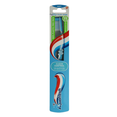 Aquafresh Tandenborstel clean control soft 1 Stuks Aquafresh Tandenborstel clean control soft 1 Stuks