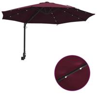 VidaXL Tuinparasol bordeaux rood 248 x 248 x 148 cm polyester en staal - thumbnail