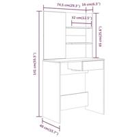 Kaptafelset 74,5x40x141 cm wit - thumbnail