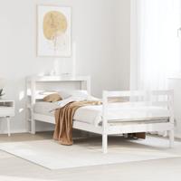 Bedframe zonder matras massief grenenhout wit 120x200 cm - thumbnail