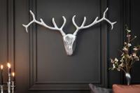 Moderne wanddecoratie VEADO 98cm zilveren hertengewei - 12582 - thumbnail