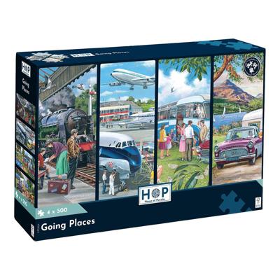 Going Places Puzzel 4x 500 Stukjes