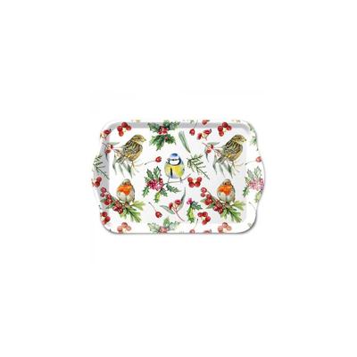 Ambiente tray birds in winter 13x21cm