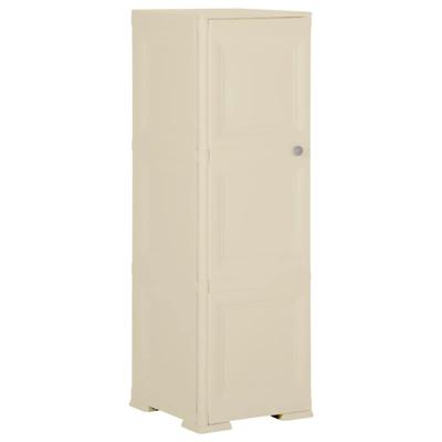 Opbergkast hout-look 40x43x125 cm kunststof wit