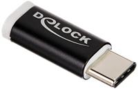 Delock 65678 USB 2.0 Adapter Micro-B female naar USB Type-C 2.0 male zwart - thumbnail