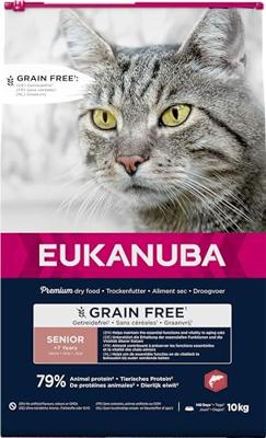 Eukanuba Senior met zalm graanvrij kattenvoer 2 x 10 kg