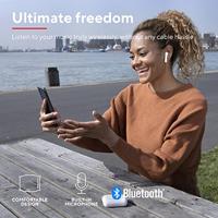 Trust Mobile Primo Touch Draadloze Bluetooth Oordopjes Wireless Earphones, 10 Uur Speeltijd in Totaal, Ingebouwde Microfoon, TWS, voor PC, Laptop, Smartphone, Tablet - Wit - thumbnail