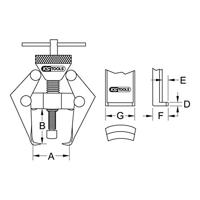 KS Tools 7001190 Poelietrekker voor accupool Aantal haken: 2 - thumbnail