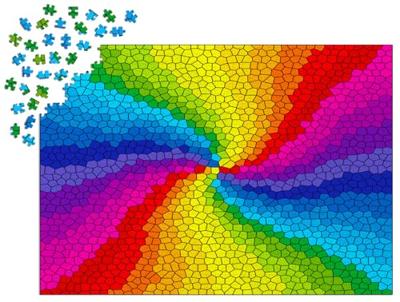 Stained Glass Rainbow Burst Puzzel 1000 Stukjes