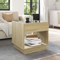 Salontafel met Infinity LED 50x50x50 cm sonoma eikenkleurig - thumbnail
