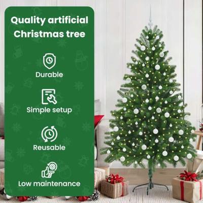 VidaXL Kerstboom met 300 led met standaard groen 180 cm pe