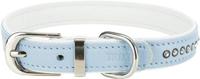 TRIXIE HALSBAND HOND ACTIVE COMFORT MET STRASS STEEN LEER LICHTBLAUW 27-33X1,5 CM - thumbnail