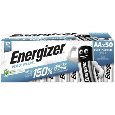 Energizer Max Plus AA batterij (penlite) Alkaline 1.5 V 50 stuk(s) Energizer Max Plus AA batterij (penlite) Alkaline 1.5 V 50 stuk(s)