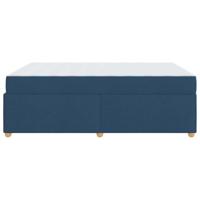 Bedframe met matras Blauw 140 x 200 cm Stof - thumbnail