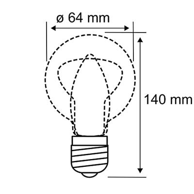 Paulmann 29118 LED-lamp Energielabel E (A - G) E27 7 W Warmwit (Ø x h) 64 mm x 140 mm 1 stuk(s)