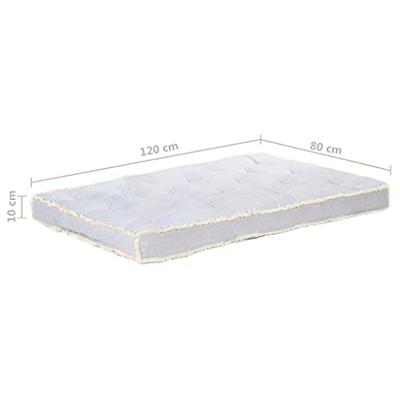 VidaXL Bankkussen pallet 120x80x10 cm grijs VidaXL Bankkussen pallet 120x80x10 cm grijs