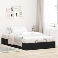 Bedframe zonder matras 120x200 cm fluweel zwart - thumbnail