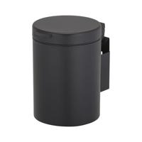 Wandafvalemmer Geesa Hotel 3 Liter RVS Zwart Geesa - thumbnail