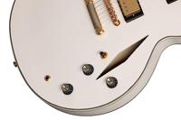 Epiphone Emily Wolfe White Wolfe Sheraton Aged Bone White semi-akoestische gitaar met EpiLite Case - thumbnail