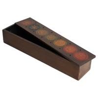 Wierookbrander en Bewaardoos 7 Chakras Indonesië 32x7x6 cm - thumbnail